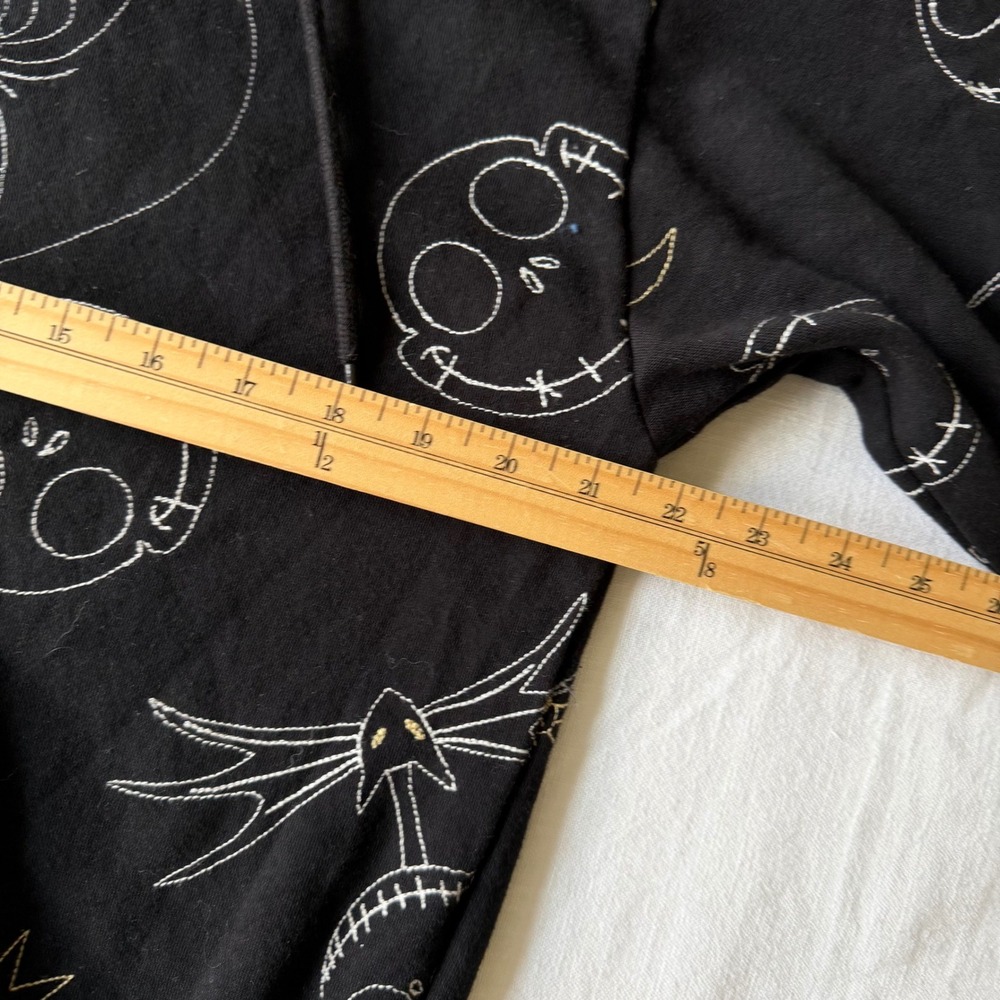 Disney Nightmare Before Christmas Embroidered Jack Zip Hoodie Black M - Picture 7 of 8